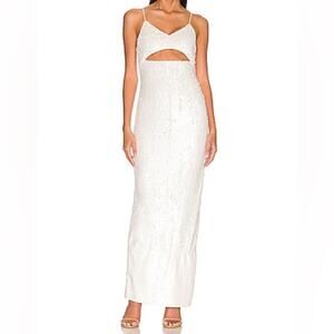 Alice + Olivia Valli Cut Out Cami Dress in Off White Women’s Sz 8